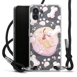 New Carry Case Transparent Stoff schwarz/silber