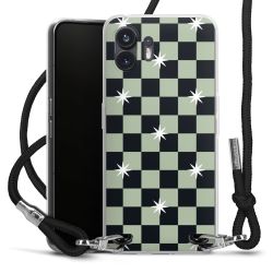 New Carry Case Transparent Stoff schwarz/silber