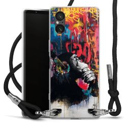 New Carry Case Transparent Stoff schwarz/silber