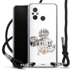 New Carry Case Transparent Stoff schwarz/silber