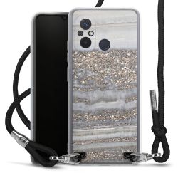 New Carry Case Transparent Stoff schwarz/silber