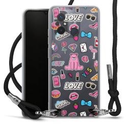 New Carry Case Transparent Stoff schwarz/silber