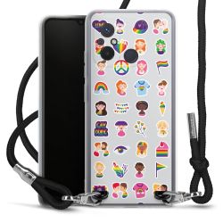 New Carry Case Transparent Stoff schwarz/silber