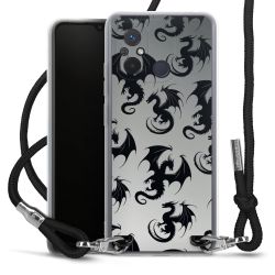 New Carry Case Transparent Stoff schwarz/silber
