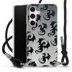 New Carry Case Transparent Stoff schwarz/silber