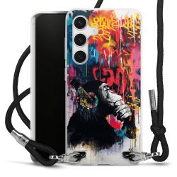 New Carry Case Transparent Stoff schwarz/silber