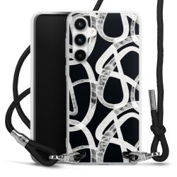 New Carry Case Transparent Stoff schwarz/silber