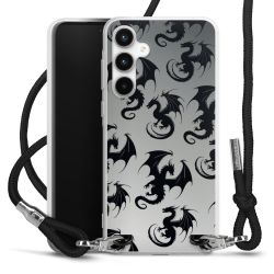 New Carry Case Transparent Stoff schwarz/silber