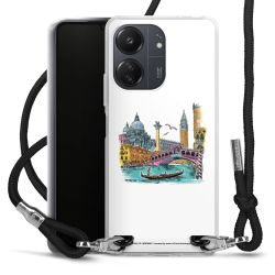 New Carry Case Transparent Stoff schwarz/silber