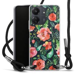 New Carry Case Transparent Stoff schwarz/silber