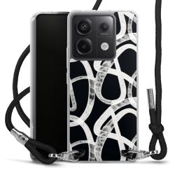 New Carry Case Transparent Stoff schwarz/silber