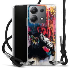 New Carry Case Transparent Stoff schwarz/silber