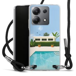 New Carry Case Transparent Stoff schwarz/silber