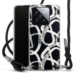 New Carry Case Transparent Stoff schwarz/silber