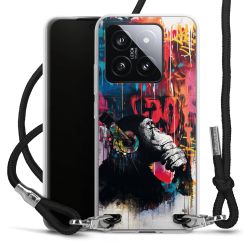 New Carry Case Transparent Stoff schwarz/silber