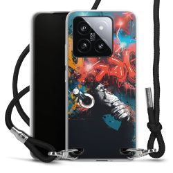 New Carry Case Transparent Stoff schwarz/silber