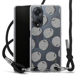 New Carry Case Transparent Stoff schwarz/silber