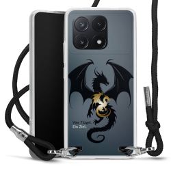 New Carry Case Transparent Stoff schwarz/silber