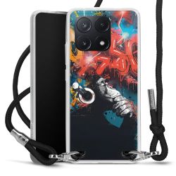 New Carry Case Transparent Stoff schwarz/silber