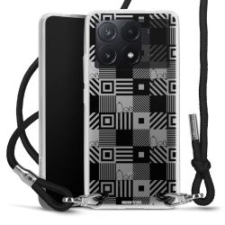 New Carry Case Transparent Stoff schwarz/silber