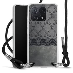 New Carry Case Transparent Stoff schwarz/silber