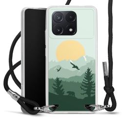 New Carry Case Transparent Stoff schwarz/silber