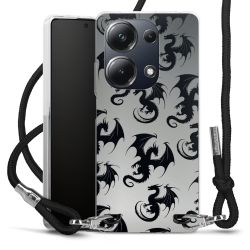 New Carry Case Transparent Stoff schwarz/silber