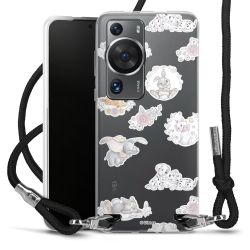 New Carry Case Transparent Stoff schwarz/silber