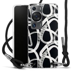 New Carry Case Transparent Stoff schwarz/silber