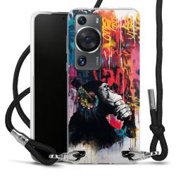 New Carry Case Transparent Stoff schwarz/silber