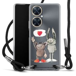 New Carry Case Transparent Stoff schwarz/silber