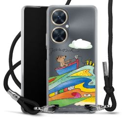 New Carry Case Transparent Stoff schwarz/silber