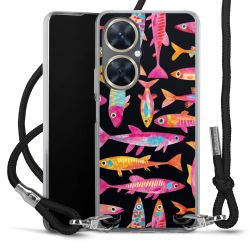 New Carry Case Transparent Stoff schwarz/silber