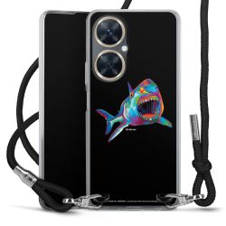 New Carry Case Transparent Stoff schwarz/silber