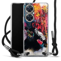 New Carry Case Transparent Stoff schwarz/silber