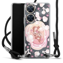 New Carry Case Transparent Stoff schwarz/silber