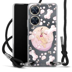 New Carry Case Transparent Stoff schwarz/silber