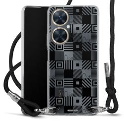 New Carry Case Transparent Stoff schwarz/silber