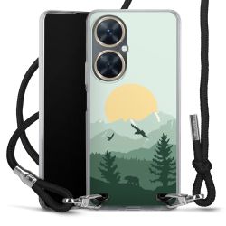 New Carry Case Transparent Stoff schwarz/silber