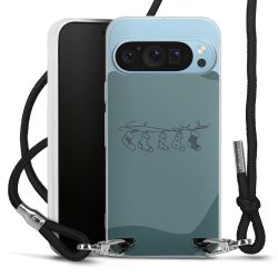 New Carry Case Transparent Stoff schwarz/silber