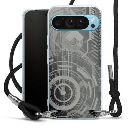 Carry Case Transparent Fabric black/silver