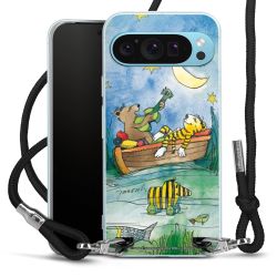 New Carry Case Transparent Stoff schwarz/silber