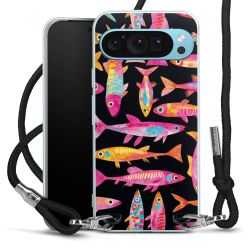 New Carry Case Transparent Stoff schwarz/silber