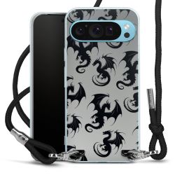 New Carry Case Transparent Stoff schwarz/silber