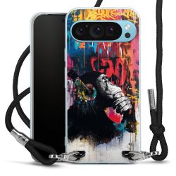 New Carry Case Transparent Stoff schwarz/silber