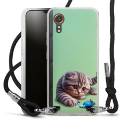 New Carry Case Transparent Stoff schwarz/silber