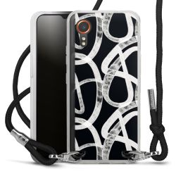 New Carry Case Transparent Stoff schwarz/silber