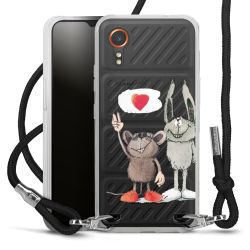 New Carry Case Transparent Stoff schwarz/silber