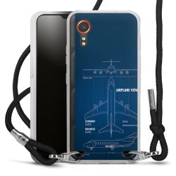 New Carry Case Transparent Stoff schwarz/silber