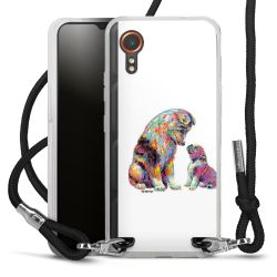 New Carry Case Transparent Stoff schwarz/silber